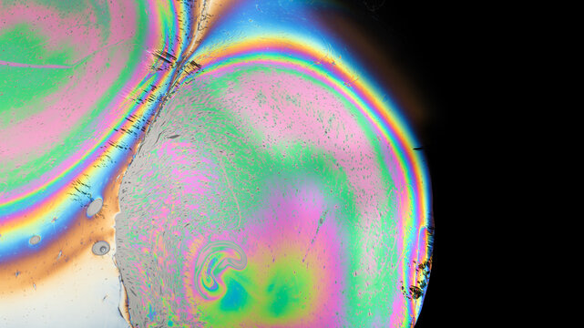 Thin-film Interference Iridescent Science Experiment Soap Colorful Texture Rainbow background Spectrum 