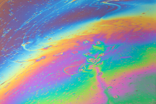 Thin-film Interference Iridescent Science Experiment Soap Colorful Texture Rainbow background Spectrum 