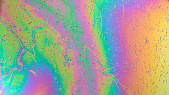 Thin-film Interference Iridescent Science Experiment Soap Colorful Texture Rainbow background Spectrum 