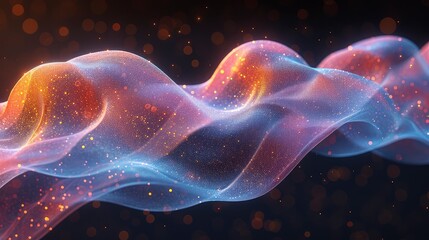 Holographic Neon Fluid Waves High Quality, Background HD, Illustrations