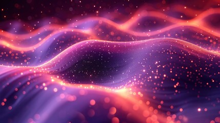 Obraz premium Holographic Neon Fluid Waves High Quality, Background HD, Illustrations