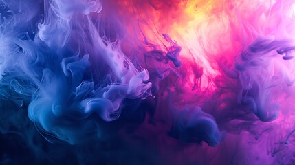 Fototapeta na wymiar Abstract Artwork - Colorful Smoke or Colored Dynamics