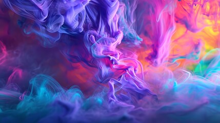 Abstract Artwork - Colorful Smoke or Colored Dynamics

