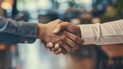 Foto op Plexiglas two people shaking hands for a business deal © Alin