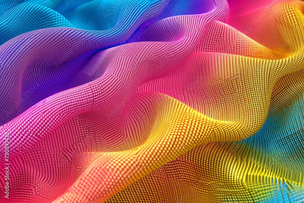 Poster gradient snippets rainbow multicolored lgbtq relationship shreds, neon light rainbow tinted. vivid b