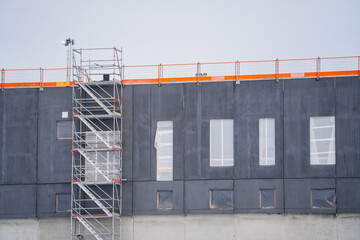 Scaffolding system on construction project