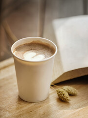 Delicious and refreshing coffee based beverage, ice coffee, cold drink, coffee beans