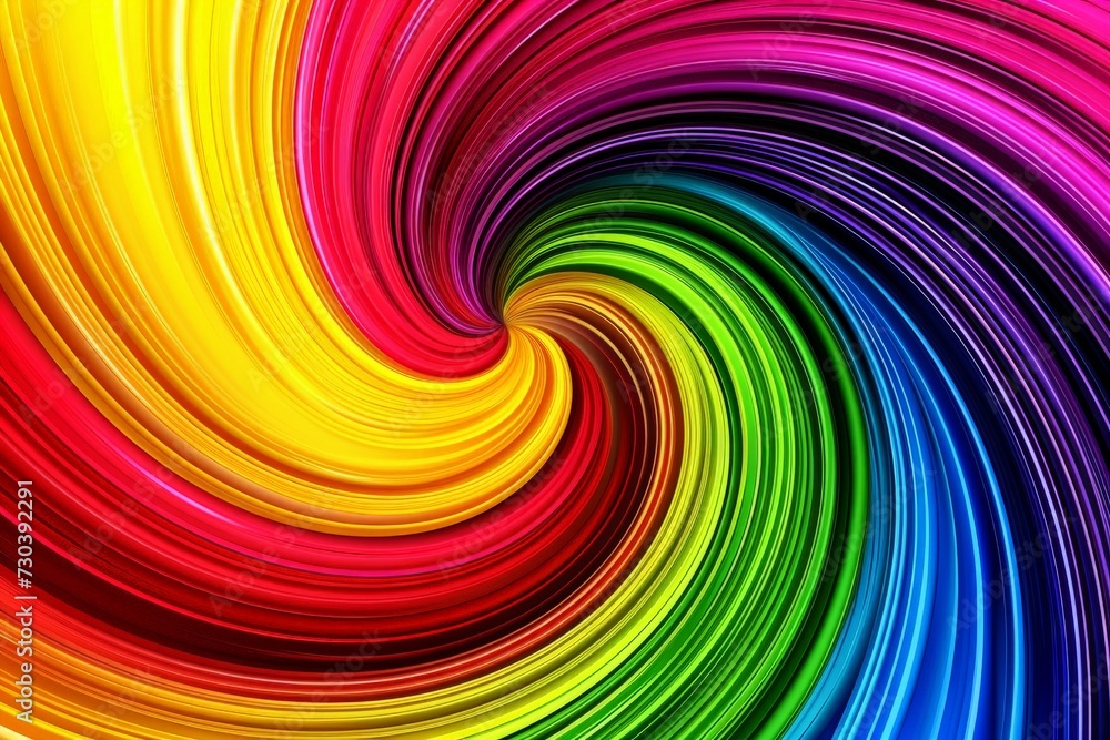 Aufkleber gradient swirl spiral spin snippets rainbow multicolored drag king shreds, neon light splashed. vivi