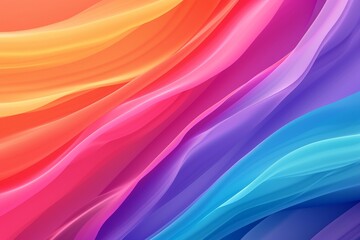 Obraz premium Gradient snippets rainbow multicolored androgynous shreds, neon light backdrop. Vivid bright gradient. Geometric inclusion radiant beaming shining. spectrum brilliant abstract backdrop