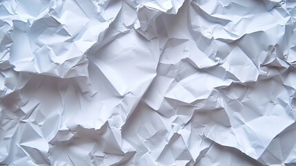 Obraz premium white crumpled paper texture background. 