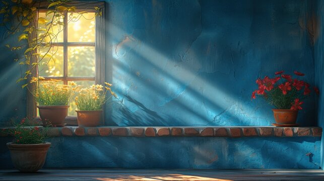 Light Window Shines On Wall, Background HD, Illustrations