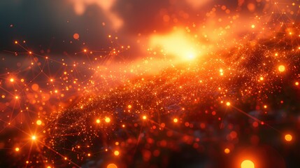 Naklejka premium Linking Entities Networking Social Media, Background HD, Illustrations