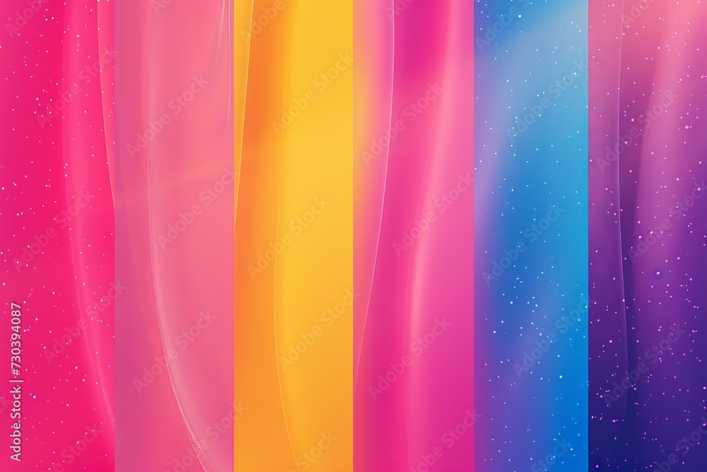Poster gradient snippets rainbow multicolored rotate shreds, neon light stripe. vivid bright motion. geomet