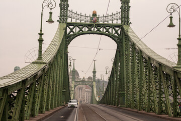 view of the Freedom Bridge Budapest