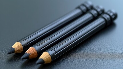 Minimalist Art Picture Black Pencils Next, Background HD, Illustrations
