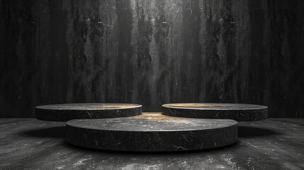 Fototapeta premium Minimal Abstract Black Background Product, Background HD, Illustrations