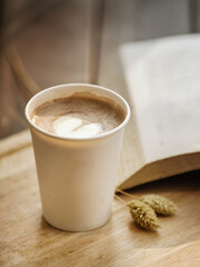 Delicious and refreshing coffee based beverage, ice coffee, cold drink, coffee beans