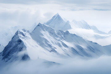Fototapeta na wymiar Big mountan, beautiful snowy mountains, mountain illustration mountains