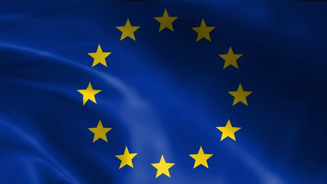 European Union waving flag. National 3d UN flag waving. European Union flag FHD resolution Background. European Union flag Fully Closeup