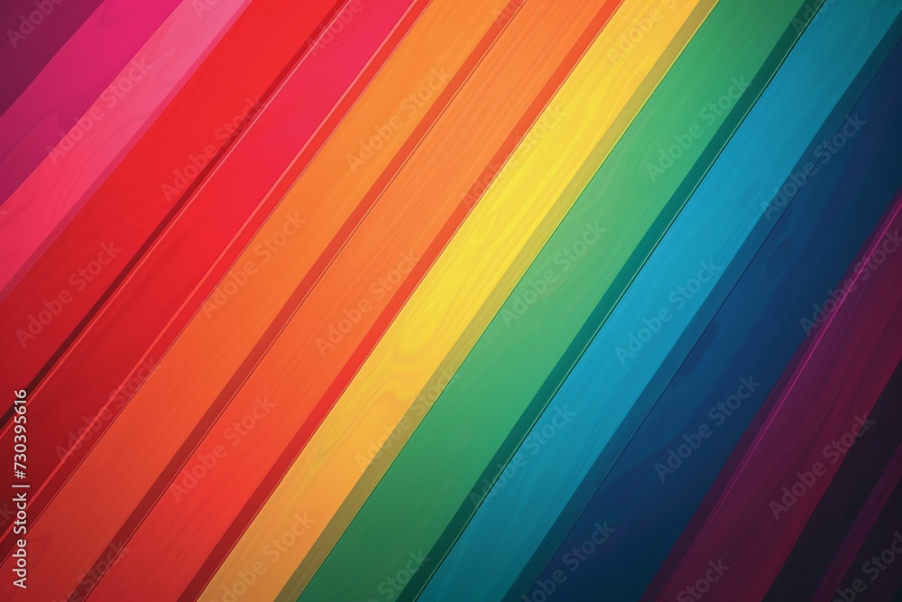 Poster gradient board plank shelf snippets rainbow multicolored glare shreds, neon light fluid. vivid brigh