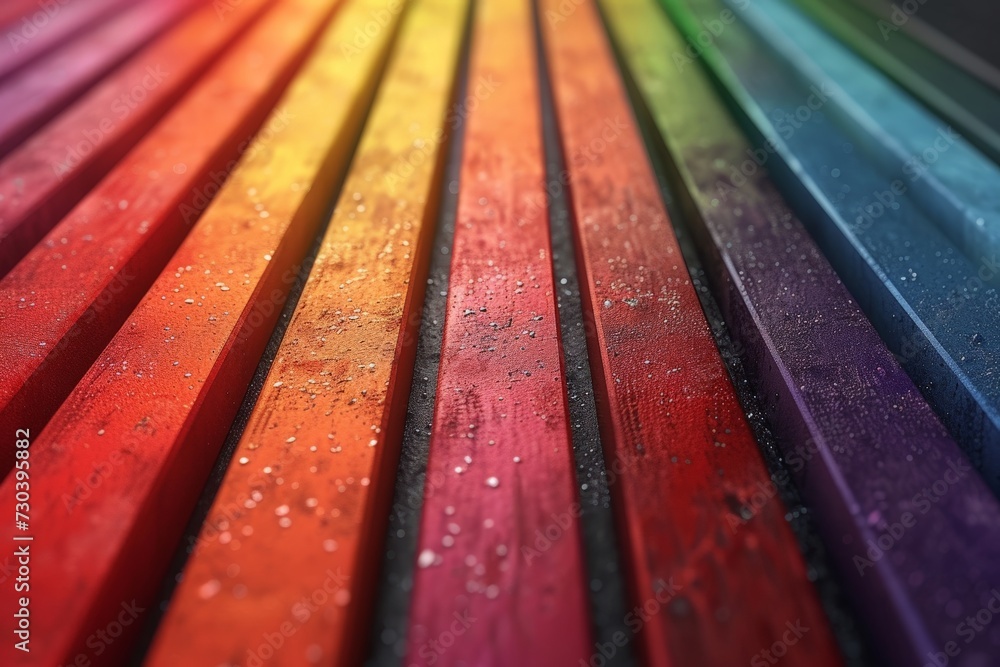 Aufkleber gradient snippets rainbow multicolored shadow shreds, neon light color. vivid bright colorful. geome