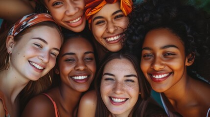 A group of women are all smiling for the camera