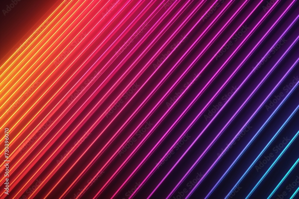 Poster gradient snippets rainbow multicolored composition shreds, neon light artistry. vivid bright playful