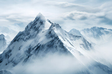 Big mountan, beautiful snowy mountains, mountain illustration mountains