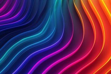 Fototapeta premium Gradient snippets rainbow multicolored hue shreds, neon light hypnotic. Vivid bright nonrepresentational. Geometric whirl radiant beaming shining. coil brilliant abstract backdrop