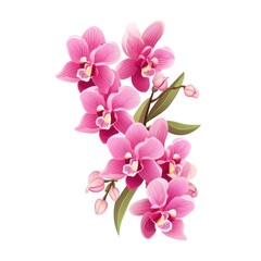 Orchid rectangle isolated on white background top 