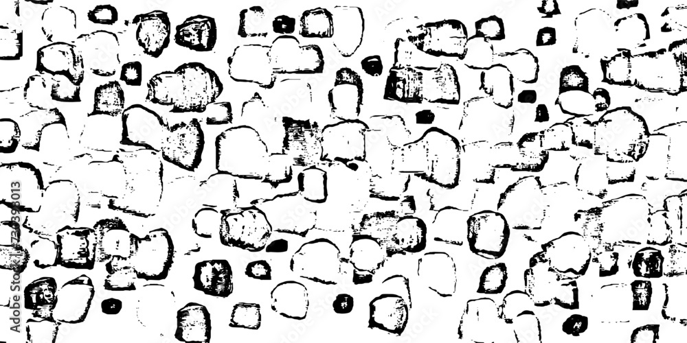 Poster monochrome texture composed of irregular graphic elements. distressed uneven grunge background. abst
