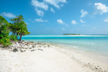 Mathiveri,  Maldives - 01 04 2024: The Mathiveri Island. Here,  the inhabitants invest with passion...