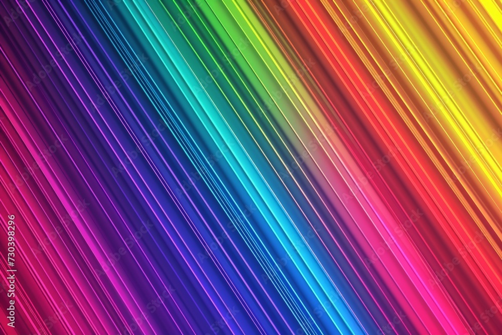 Poster gradient snippets rainbow multicolored gradient shreds, neon light pride parade. vivid bright color 