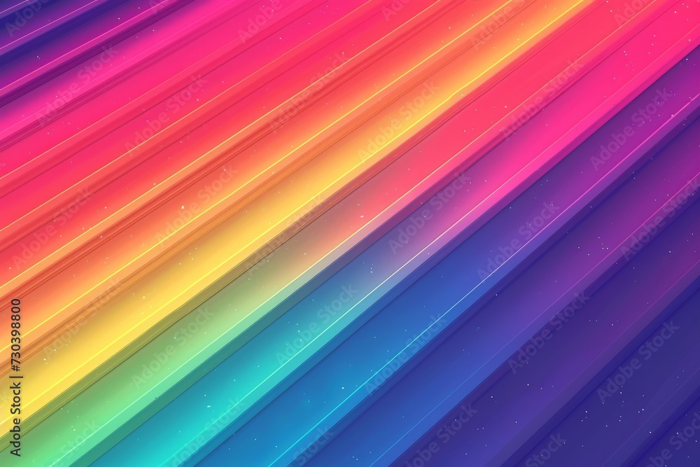 Poster gradient snippets rainbow multicolored light shreds, neon light chromatic brilliance. vivid bright a