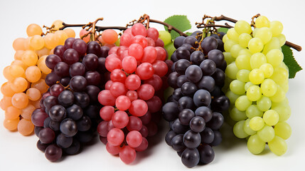 Bunches of ripe fresh grape on the grapevine, soft focus background