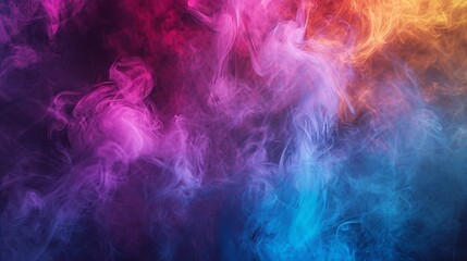 Abstract Colorful Blue Smoke Background