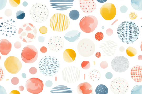 Pastel Kitchen Seamless Pattern Illustration