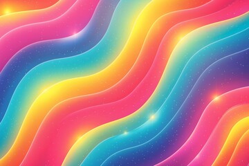 Obraz premium Vibrant strip rainbow colorful design swirls, motley curves contrast. Neon circle polychromatic. Abstract circle wallpaper gradient pattern. homoflexible waves spirals background