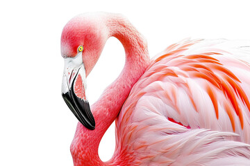 Fototapeta premium Flamingo on Transparent Background