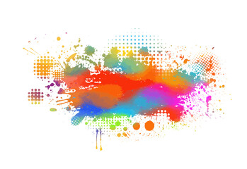Colored blot object. hand drawing. Not AI. Vector illustration