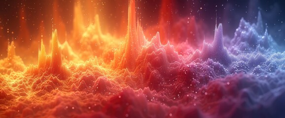 Stunning 3D Render Abstract Multicolor, Background HD, Illustrations