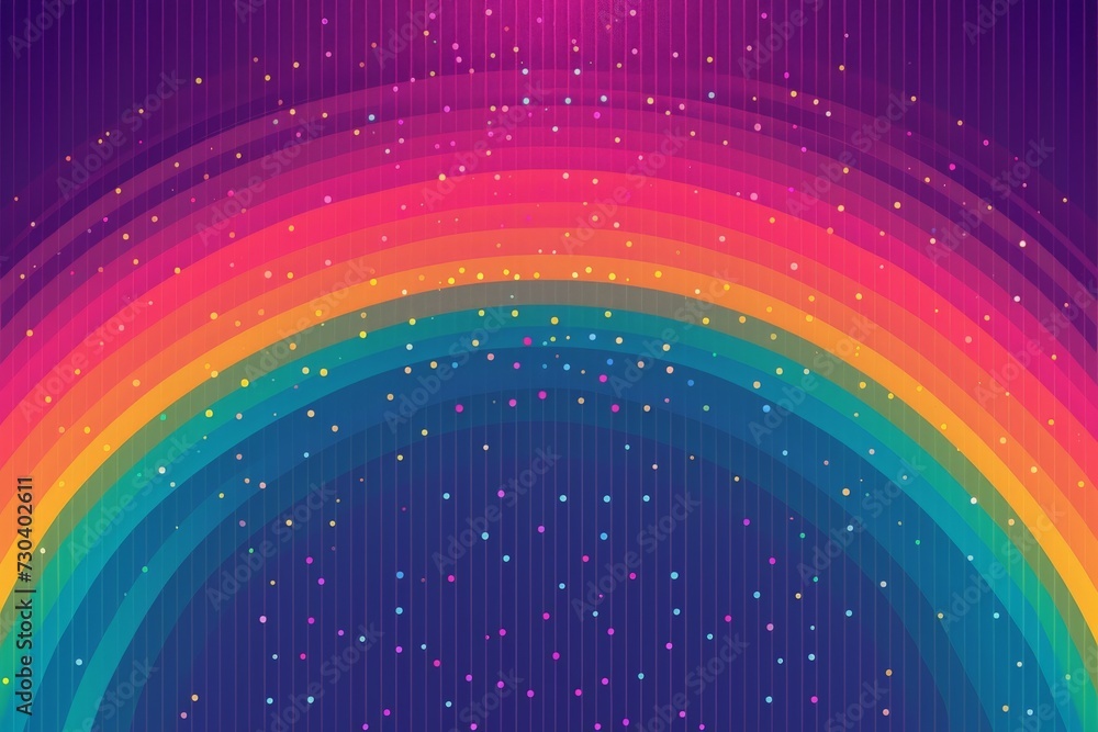 Poster vibrant strip rainbow colorful pattern swirls, motley curves dynamic. neon circle spectrum. abstract