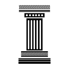 Vector illustration with ancient columns isolated on white background.