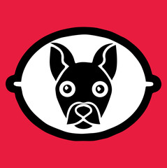 Modern Dog Sticker vector design