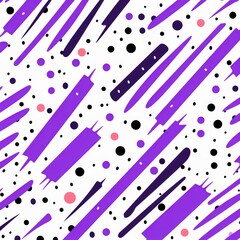 Purple diagonal dots and dashes seamless pattern 