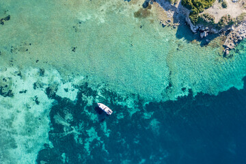 Demircili Beach drone view in Izmir