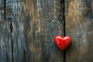 Wooden heart. Background with selective focus and copy space