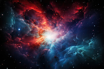 Fototapeta premium Big bang in deep space. Birth of the Universe