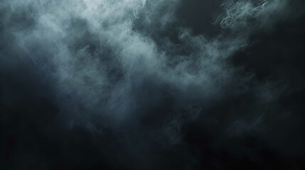 Naklejka na ściany i meble Abstract Fog and Smoke on Black Color Background
