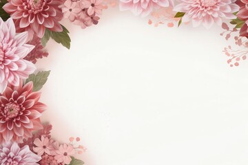Mothers Day banner with copy space and flowers
